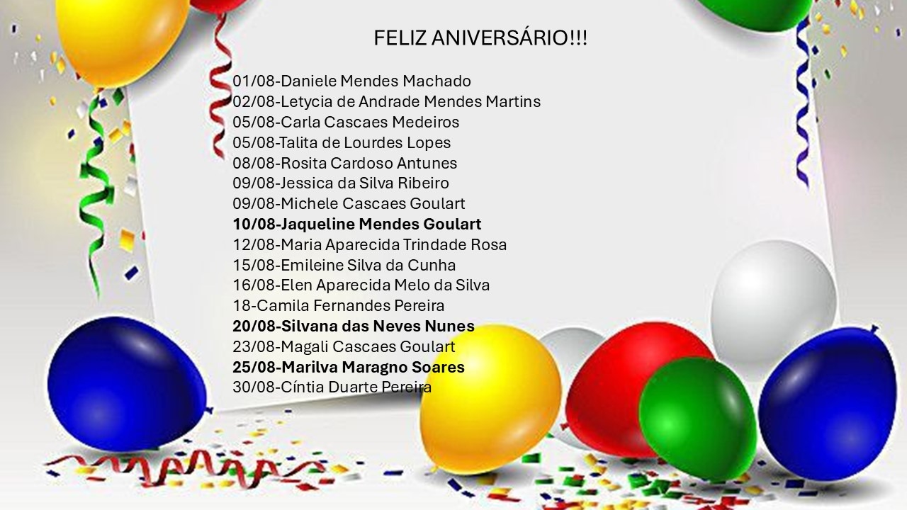 PARABÉNS HOJE E SEMPRE!!!