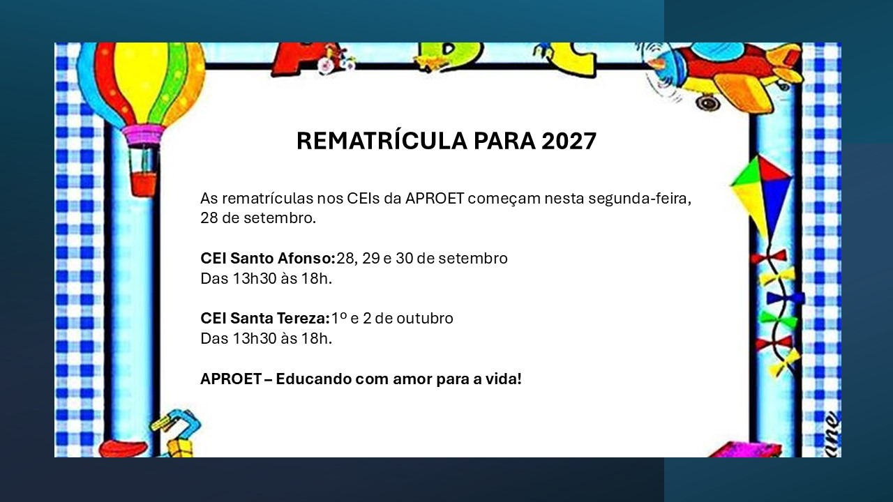 REMATRÍCULAS PARA 2027