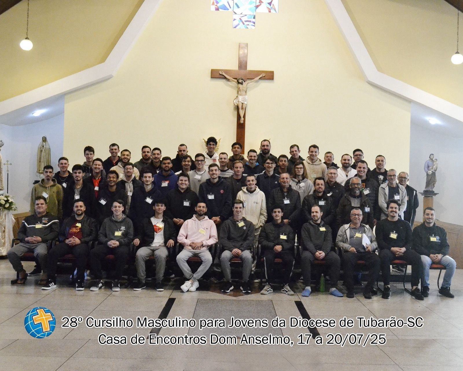 28º Cursilho Jovem Masculino reúne mais de 30 participantes em Tubarão