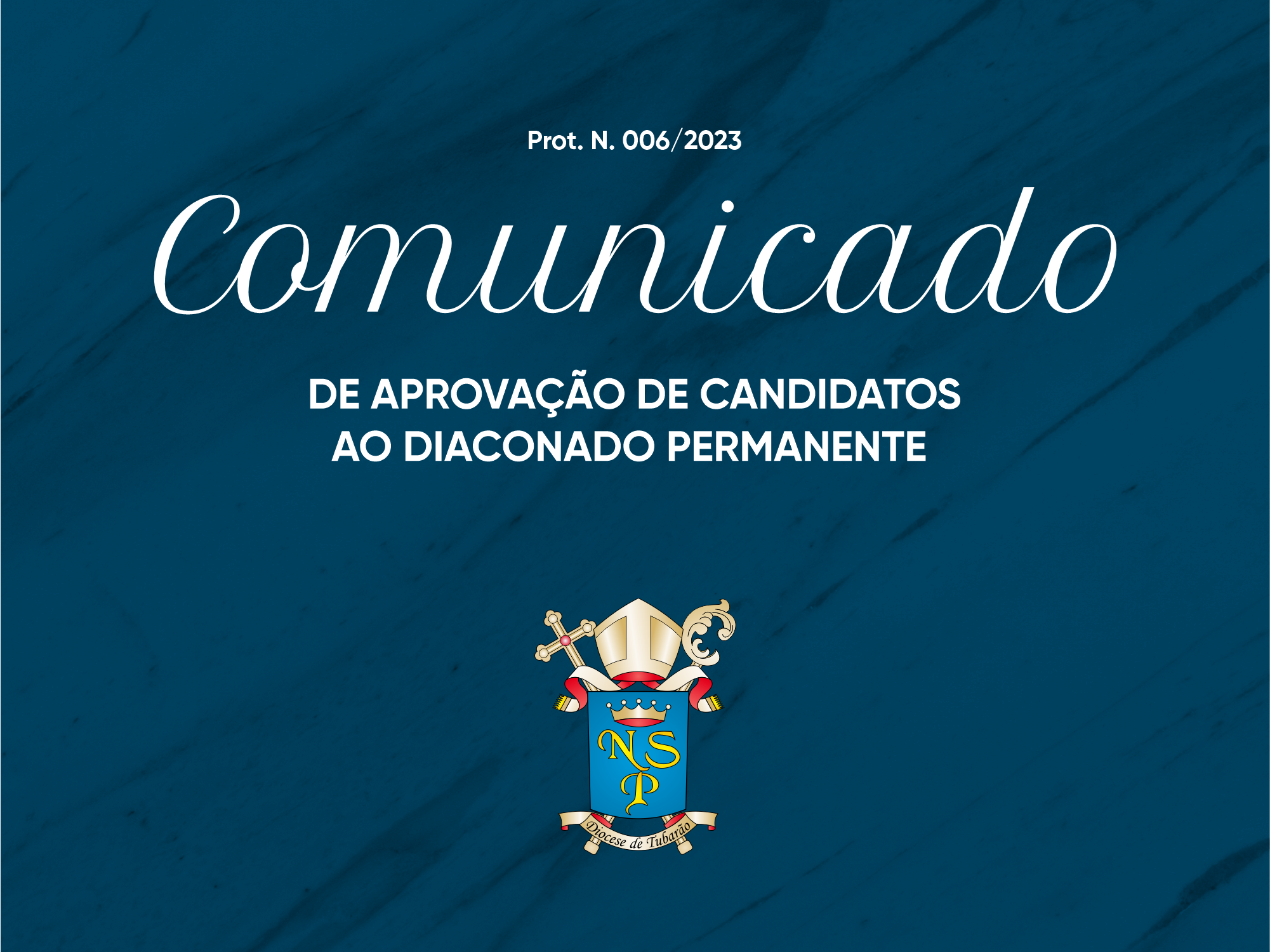 Comunicado de aprovação de candidatos ao diaconado permanente